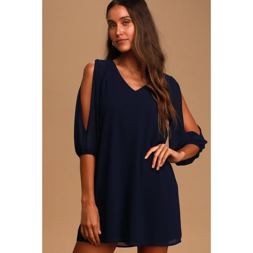 Lulu's Blue Mini Dress - Picture 2 of 7